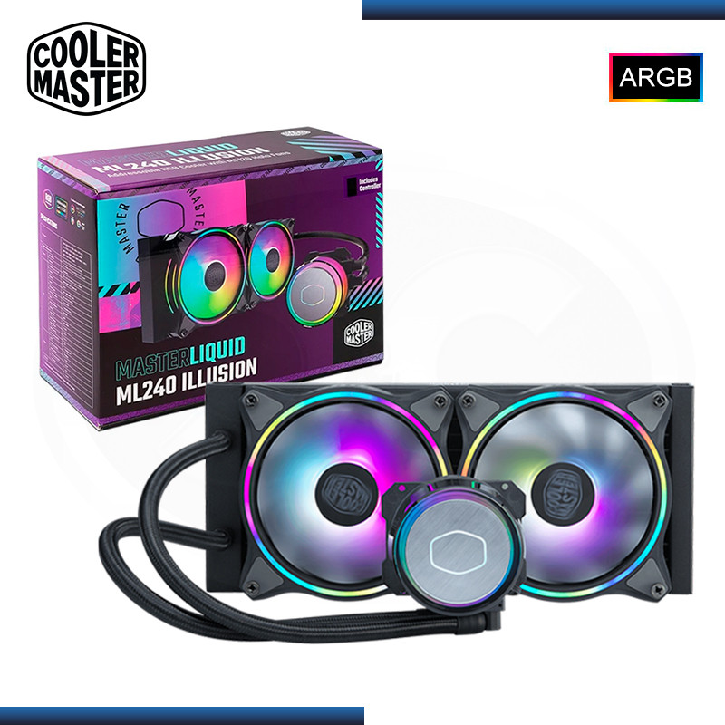 COOLER MASTER MASTERLIQUID ML240 ILLUSION ARGB REFRIGERACIÓN LIQUIDO AMD/INTEL (PN:MLX-D24M-A18P2-R1)