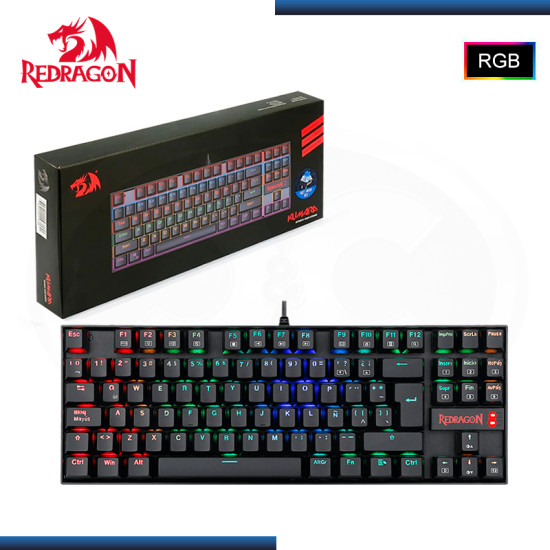 TECLADO REDRAGON KUMARA K552B-RGB BLACK SWITCH BLUE ESPAÑOL (PN:K552-RGB-1)