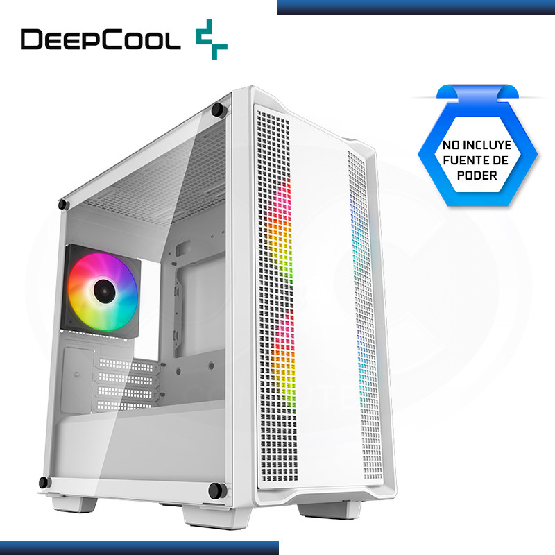 CASE DEEPCOOL CC360 WHITE ARGB SIN FUENTE VIDRIO TEMPLADO USB 3.0/USB 2.0 (PN:R-CC360-WHAPM3-G-1)