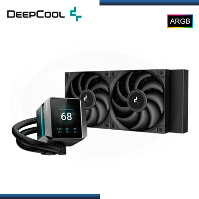 DEEPCOOL MYSTIQUE 240 BLACK ARGB REFRIGERACION LIQUIDO AMD/INTEL (PN:R-LX550-BKDSNC-G-1)