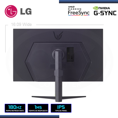 MONITOR LED 31.5" LG 32GS75Q-B ULTRAGEAR 2560x1440 HDMI DP 1MS/180Hz/AMD FREESYNC/COMPATIBLE NVIDIA-SYNC