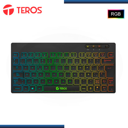 TECLADO TEROS TE-4066 BLACK RGB MULTIMEDIA WIRELESS