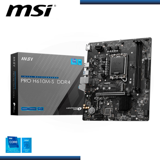 PLACA MSI PRO H610M-S DDR4 LGA 1700 (PN:911-7D44-003)