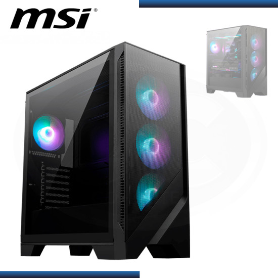 CASE MSI MAG FORGE 320R AIRFLOW BLACK ARGB SIN FUENTE VIDRIO TEMPLADO USB 3.2