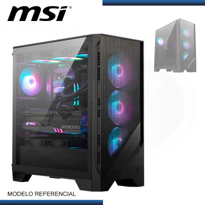 CASE MSI MAG FORGE 320R AIRFLOW BLACK ARGB SIN FUENTE VIDRIO TEMPLADO USB 3.2