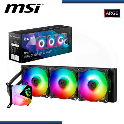 MSI MAG CORELIQUID C360 BLACK ARGB REFRIGERACION LIQUIDO AMD/INTEL