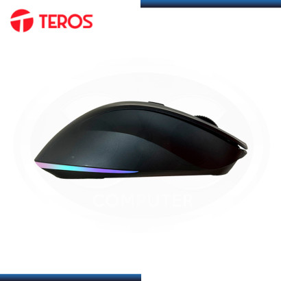 MOUSE TEROS TE-5168N BLACK 7 BOTONES 6400 DPI BLUETOOTH/WIRELESS/USB (PN:TE-5168N)