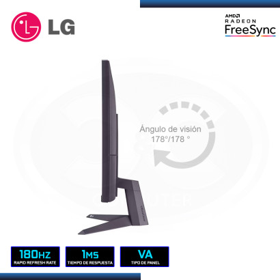 MONITOR LED 27" LG 27GS50F-B ULTRAGEAR 1920x1080 HDMI DP 1MS/180Hz/AMD FREESYNC