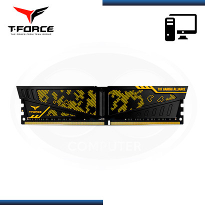 MEMORIA 8GB DDR4 T-FORCE VULCAN Z TUF GAMING ALLIANCE BUS 3200MHz (PN:TLTYD48G3200HC16C01)