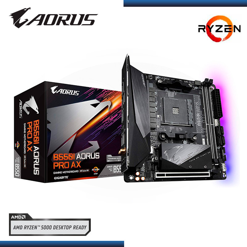 PLACA AORUS B550I PRO AX AMD RYZEN AM4 DDR4 MINI-ITX