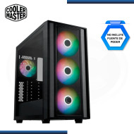 CASE COOLER MASTER MASTERBOX MB600 ARGB BLACK SIN FUENTE VIDRIO TEMPLADO USB 3.2 (PN:MB600-KGNN-S00)