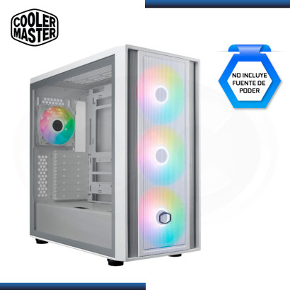 CASE COOLER MASTER MASTERBOX MB600 ARGB WHITE SIN FUENTE VIDRIO TEMPLADO USB 3.2 (PN:MB600-WGNN-S00)