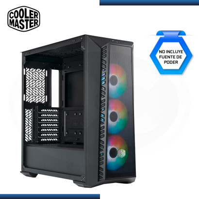 CASE COOLER MASTER MASTERBOX 520 MESH ARGB BLACK SIN FUENTE VIDRIO TEMPLADO USB 3.2 (PN:MB520KGNN-S00)