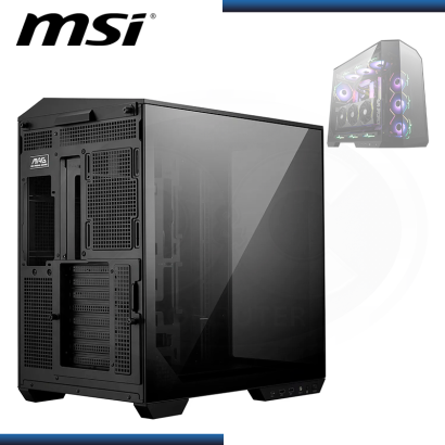 CASE MSI MAG PANO 100L PZ BLACK SIN FUENTE VIDRIO TEMPLADO USB-A/USB-C (PN:MAG PANO 100L PZ ATX)