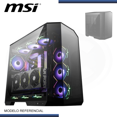 CASE MSI MAG PANO 100L PZ BLACK SIN FUENTE VIDRIO TEMPLADO USB-A/USB-C (PN:MAG PANO 100L PZ ATX)