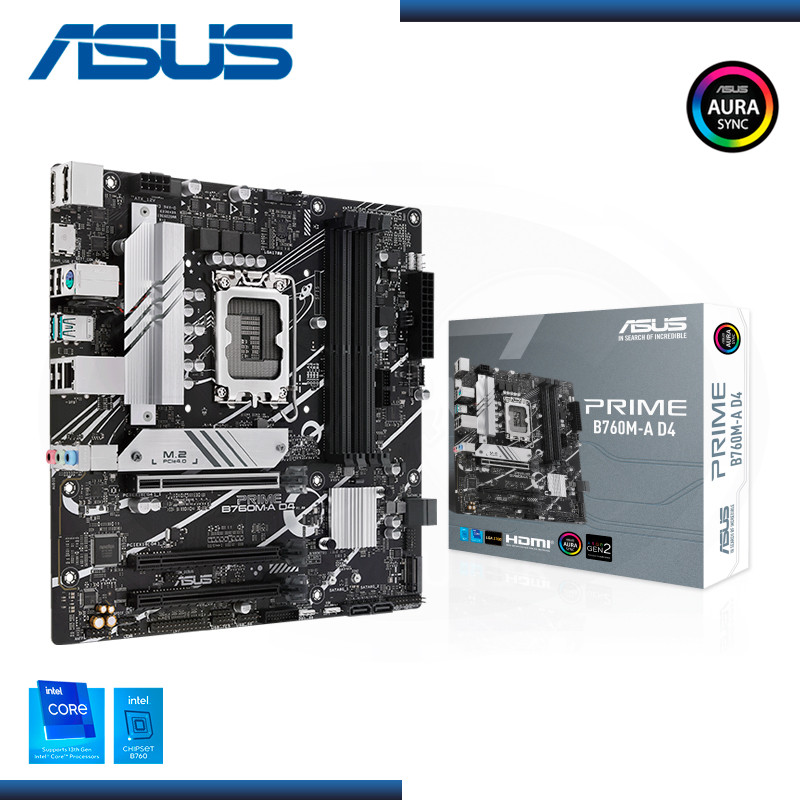 PLACA ASUS PRIME B760M-A D4 DDR4 LGA 1700 (PN:90MB1D00-M1EAY0)