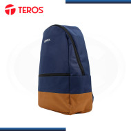 MOCHILA TEROS PARA LAPTOP AZUL CON MARRON TAMAÑO 15.6" (PN:TE-ACS9019)