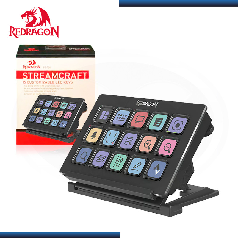 REDRAGON SS550 STREAMCRAFT CONTROLADOR DE STREAMING 15 TECLAS