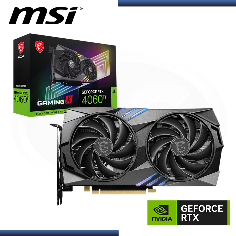 MSI GEFORCE RTX 4060Ti 16GB GDDR6X 128BITS GAMING X (PN:912-V517-208)