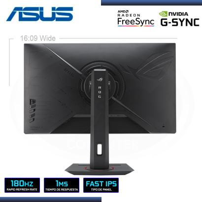 MONITOR LED 27" ASUS ROG STRIX XG27ACS 2560x1440 HDMI DP USB-C 1MS/180Hz/AMD FREESYNC/COMPATIBLE NVIDIA-SYNC