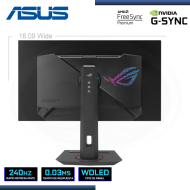 MONITOR OLED 27" ASUS ROG STRIX  XG27AQDMG 2560x1440 HDMI DP USB 0.03MS/240Hz/AMD FREESYNC PREMIUM/COMPATIBLE NVIDIA-SYNC