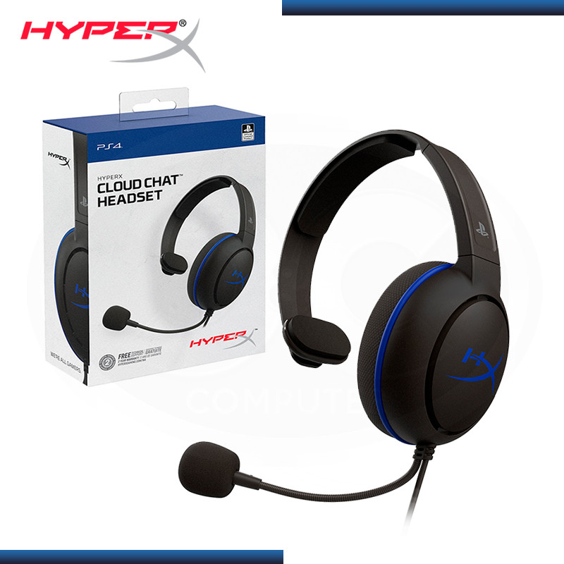 AUDIFONO HYPERX CLOUD CHAT CON MICROFONO COMPATIBLE PS4 BLACK (PN:HX-HSCCHS-BK/AM)