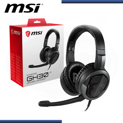 AUDIFONO MSI IMMERSE GH30 V2 GAMING CON MICROFONO BLACK 3.5 MM (PN:S3721001-SV1)