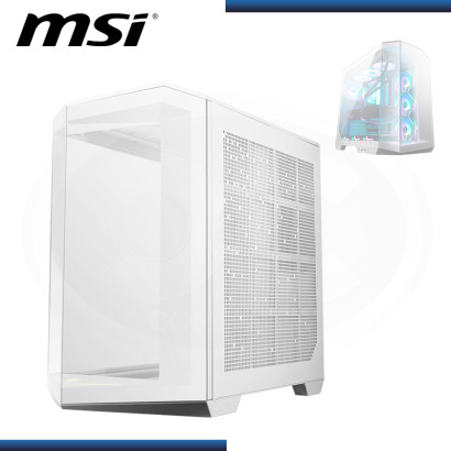 CASE MSI MAG PANO 100L PZ WHITE SIN FUENTE VIDRIO TEMPLADO USB-A/USB-C (PN:MAG PANO 100L PZ  WHITE ATX)