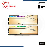 MEMORIA 32GB (16GBx2) DDR5 G.SKILL ROYAL NEO GOLD BUS 6400MHz AMD EXPO (PN:F5-6400J3039G16GX2-TR5NG)