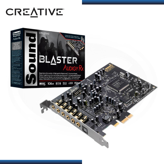 TARJETA DE SONIDO PCIe CREATIVE SOUND BLASTER AUDIGY RX 7.1 SB1550 (PN:70SB155000001)