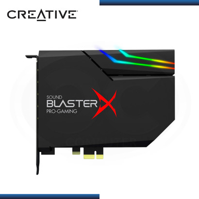 TARJETA DE SONIDO PCIe CREATIVE SOUND BLASTERX AE-5 PLUS GAMING RGB (PN:70SB174000003)