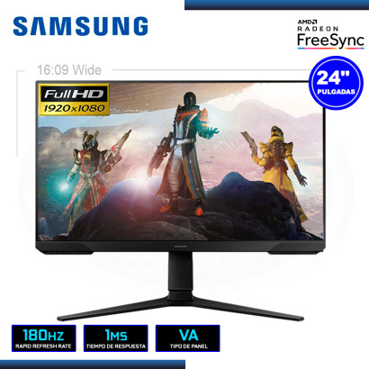 MONITOR LED 24" SAMSUNG LS24DG300ELXPE ODYSSEY G3 1920x1080 HDMI DP 1MS/180Hz/AMD FREESYNC