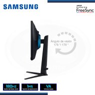 MONITOR LED 24" SAMSUNG LS24DG300ELXPE ODYSSEY G3 1920x1080 HDMI DP 1MS/180Hz/AMD FREESYNC