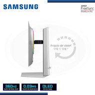 MONITOR OLED 27" SAMSUNG LS27DG600SLXPE ODYSSEY G6 2560x1440 HDMI DP 0.03MS/360Hz/FREESYNC PREMIUM PRO