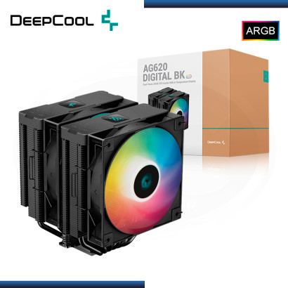 DEEPCOOL AG620 DIGITAL BLACK ARGB REFRIGERACION AIRE AMD/INTEL (PN:R-AG620-BKADMN-G-2)