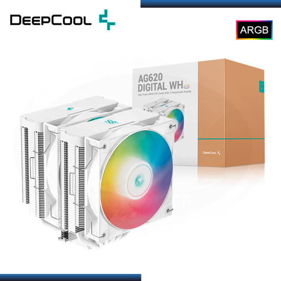 DEEPCOOL AG620 DIGITAL WHITE ARGB REFRIGERACION AIRE AMD/INTEL (PN:R-AG620-WHADMN-G-2)