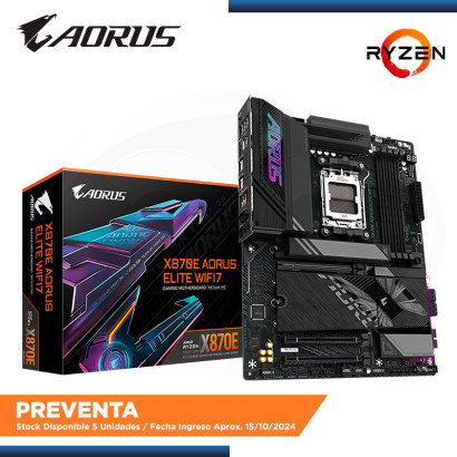 PLACA AORUS X870E WIFI7 AMD RYZEN AM5 DDR5