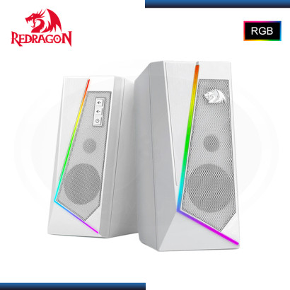 PARLANTES REDRAGON ANVIL GS520W WHITE RGB (10W) CONECTIVIDAD USB + 3.5MM