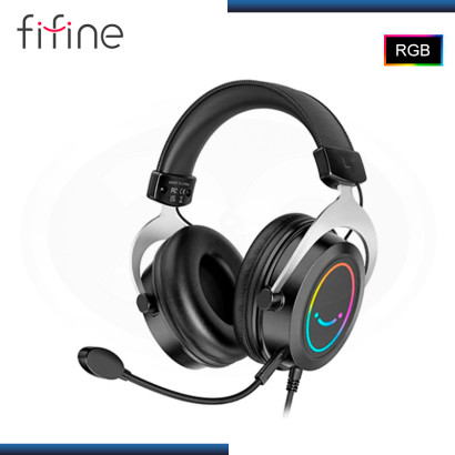 AUDIFONO FIFINE H3 BLACK RGB CON MICROFONO USB COMPATIBLE PS5/PS4/XBOX/SWITCH/PC