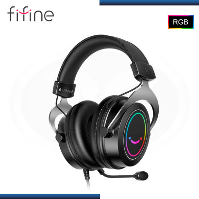 AUDIFONO FIFINE H3 BLACK RGB CON MICROFONO USB COMPATIBLE PS5/PS4/XBOX/SWITCH/PC