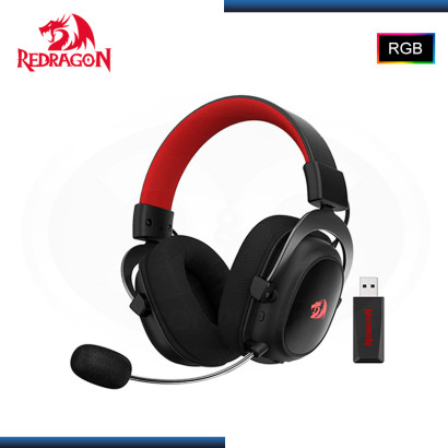 AUDIFONO REDRAGON ZEUS PRO BLACK RGB CON MICROFONO SONIDO ENVOLVENTE 7.1 WIRELESS (PN:H510-PRO)