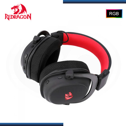 AUDIFONO REDRAGON ZEUS PRO BLACK RGB CON MICROFONO SONIDO ENVOLVENTE 7.1 WIRELESS (PN:H510-PRO)