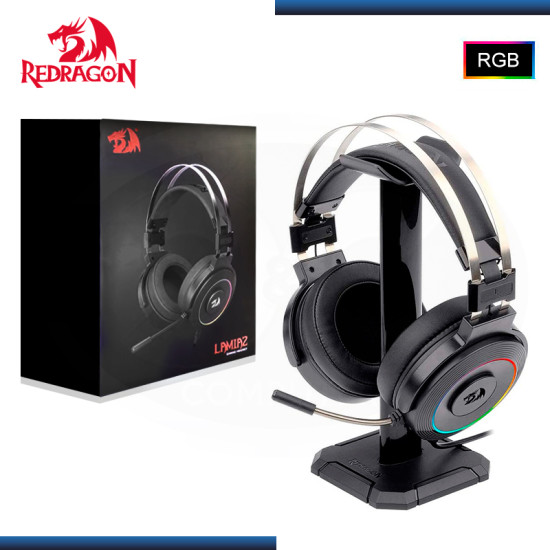 AUDIFONO REDRAGON LAMIA 2 H320 BLACK RGB CON MICROFONO SONIDO ENVOLVENTE 7.1 USB INCLUYE SOPORTE