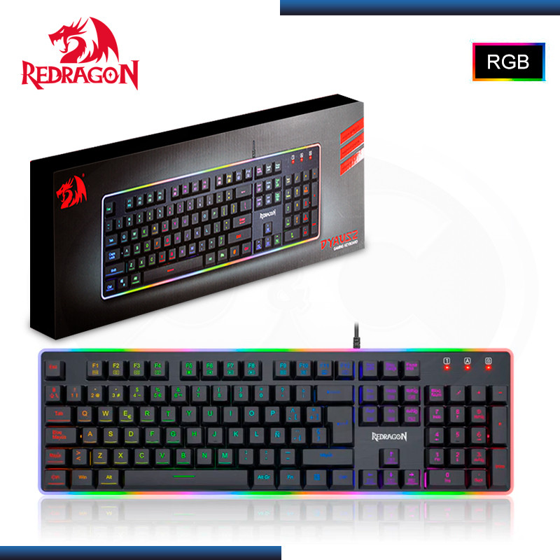 TECLADO REDRAGON DYAUS II RGB SEMI MECANICO MEMBRANA ESPAÑOL (PN:K509RGB)