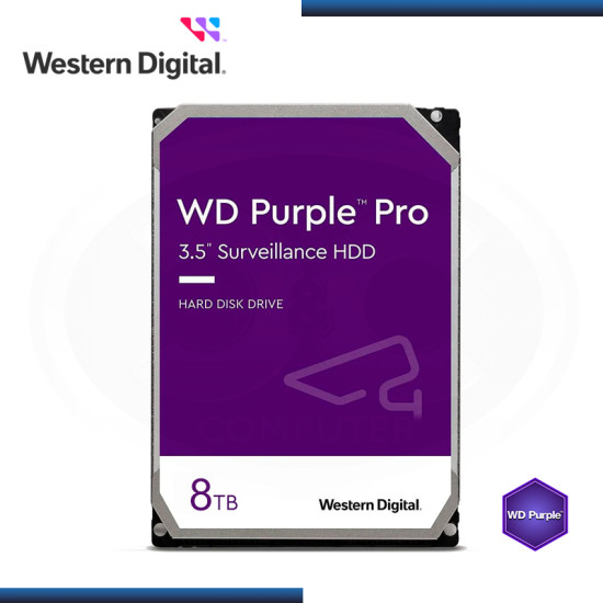 DISCO DURO 8TB WD PURPURA PRO SATA 6GB/S FORMATO 3.5" (PN:WD8002PURP)