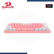 TECLADO REDRAGON FIZZ PRO K616-RGB PINK WHITE MECANICO ESPAÑOL USB-C/BLUETOOTH/WIRELESS (PN:K616-RGB-PW-SP)