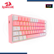 TECLADO REDRAGON FIZZ PRO K616-RGB PINK WHITE MECANICO ESPAÑOL USB-C/BLUETOOTH/WIRELESS (PN:K616-RGB-PW-SP)