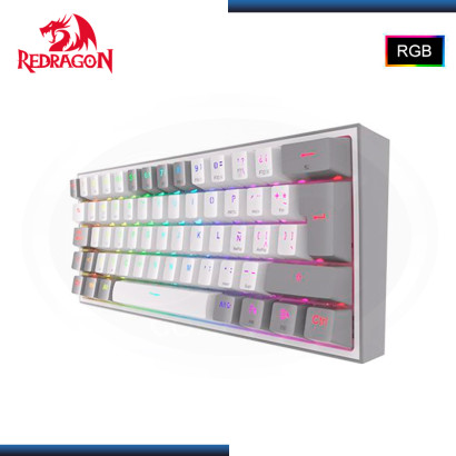 TECLADO REDRAGON FIZZ PRO K616-RGB WHITE GREY MECANICO ESPAÑOL USB-C/BLUETOOTH/WIRELESS (PN:K616-RGB-WG)