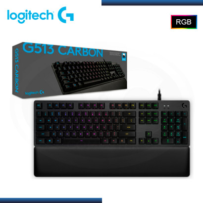 TECLADO LOGITECH G G513 CARBON RGB ALUMINIO BACKLIGHT MECANICO GAMING (PN:920-009322)