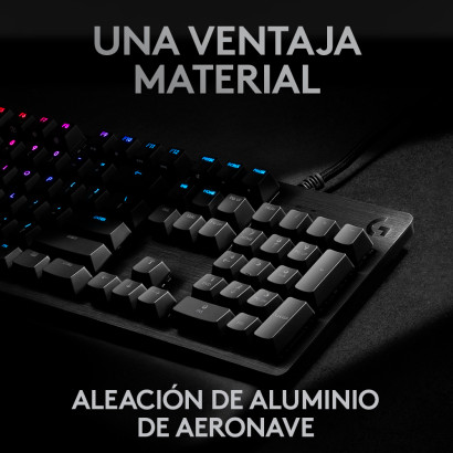 TECLADO LOGITECH G G513 CARBON RGB ALUMINIO BACKLIGHT MECANICO GAMING (PN:920-009322)